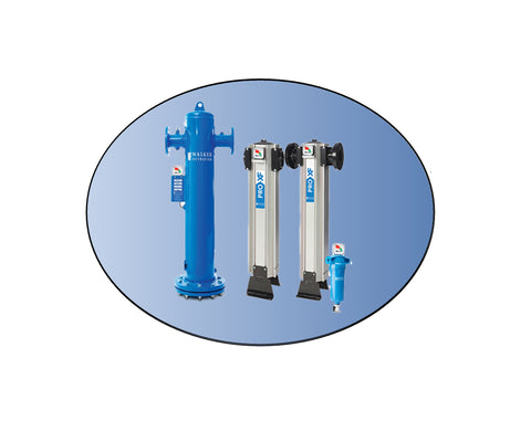 Walker-Filtration-Alpha-PRO-XF-Fabricated-Flanged-Compressed-Air-Coalescing-Filter-Housings