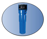 Walker Filtration 50HP101 High Pressure Coalescing Filters Housings 1 Inch NPT Connection 492 SCFM with HP2080 Filter Element .01 Micron Adsorber Black